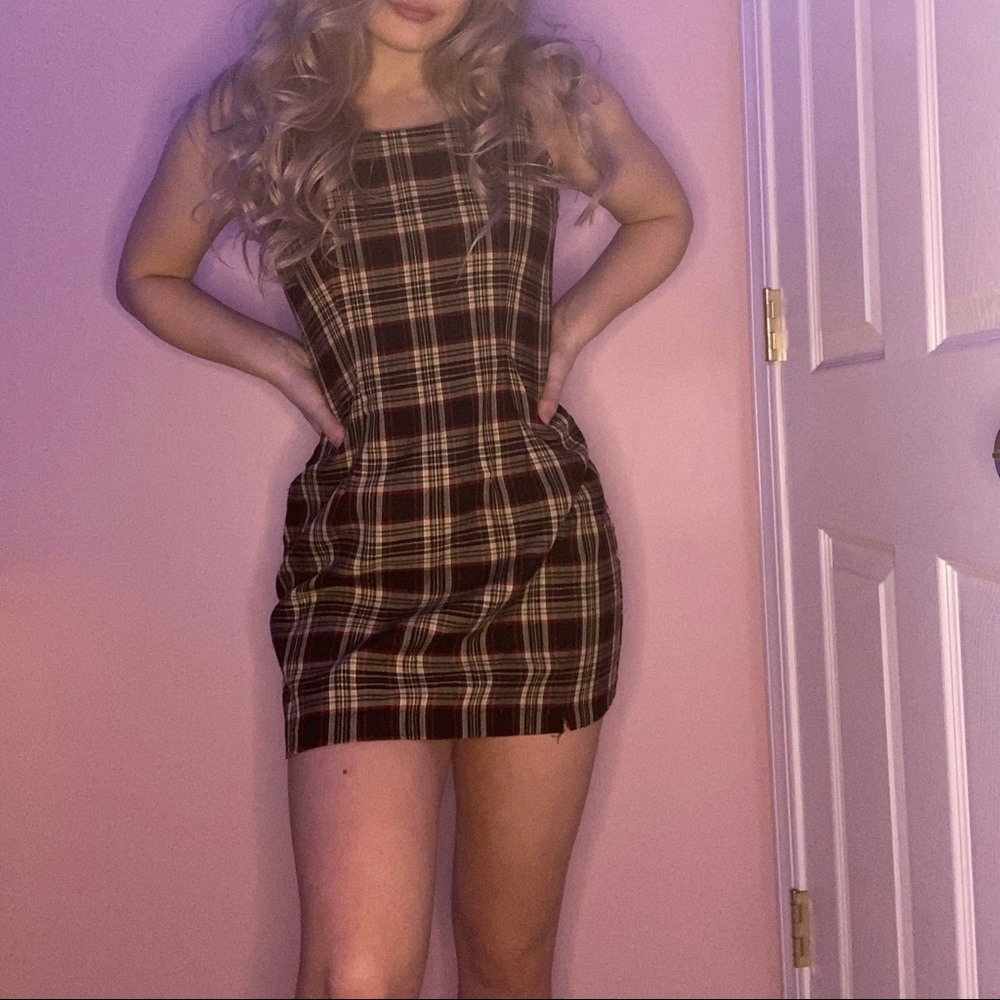 Real 80’s vintage plaid mini dress
